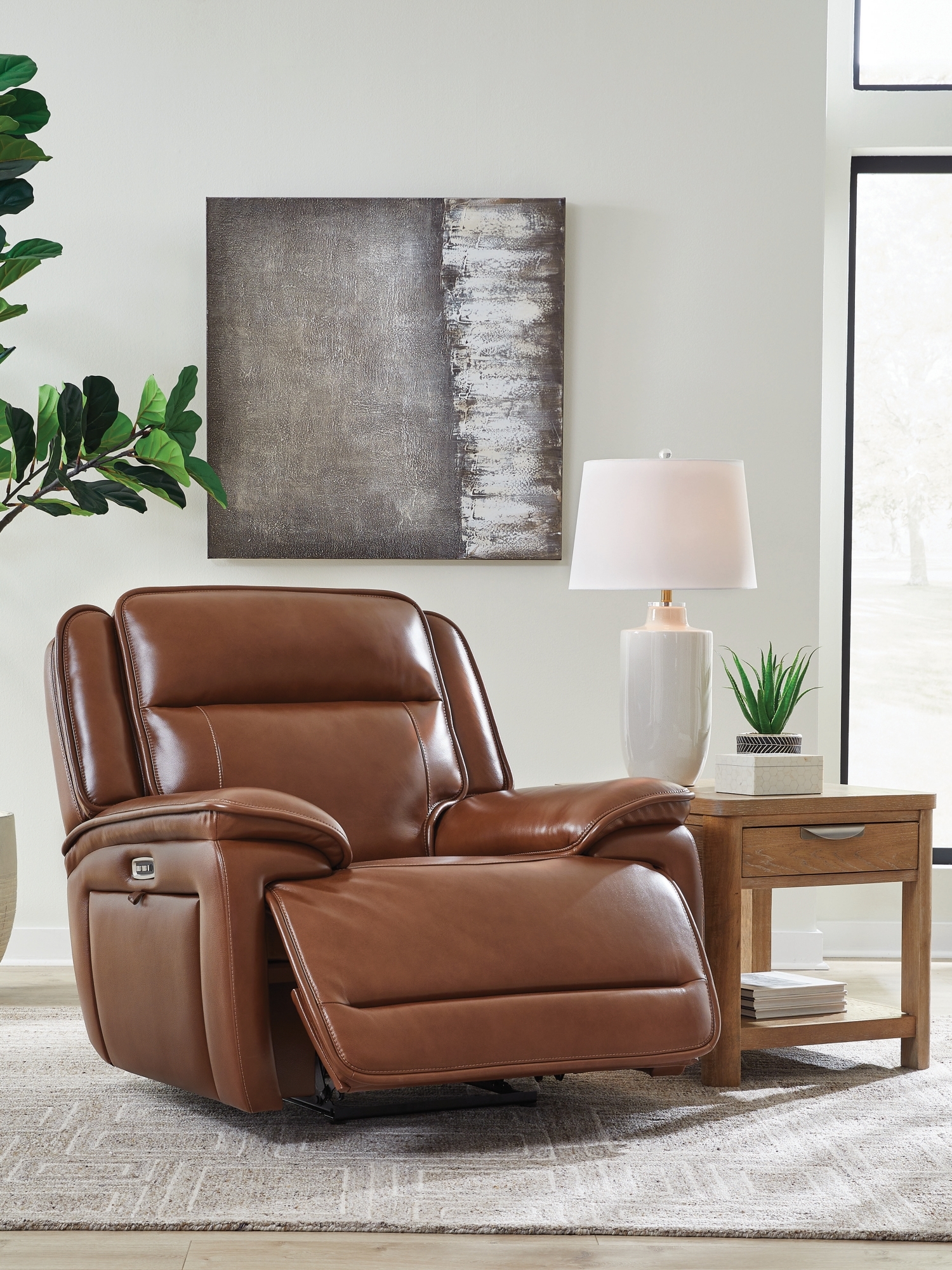 Signature Design by Ashley Healy Pier Pwr Recliner/Adj Headrest