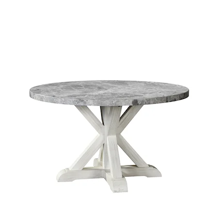 Round Gray Marble Dining Table
