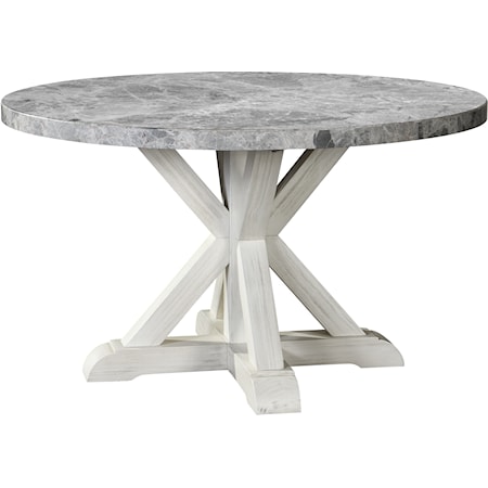 Round Gray Marble Dining Table