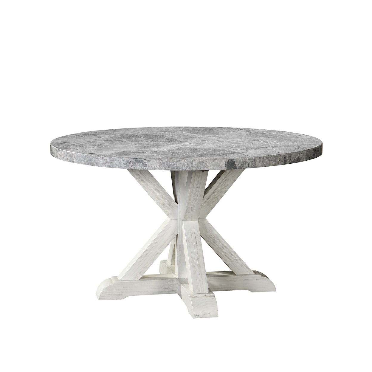 Steve Silver Canova Round Gray Marble Dining Table