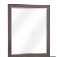 Contemporary Low Dresser Mirror in Smoke Stain Finish