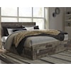 JB King RIGEL King Panel Bed with 4 Storage Drawers