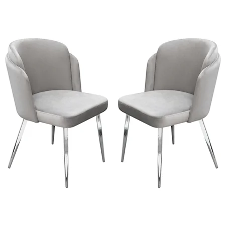 Contemporary 2-Pack Upholstered Dining Side Chairs