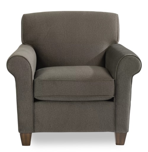Transitional Accent Chair with Tapered Legs