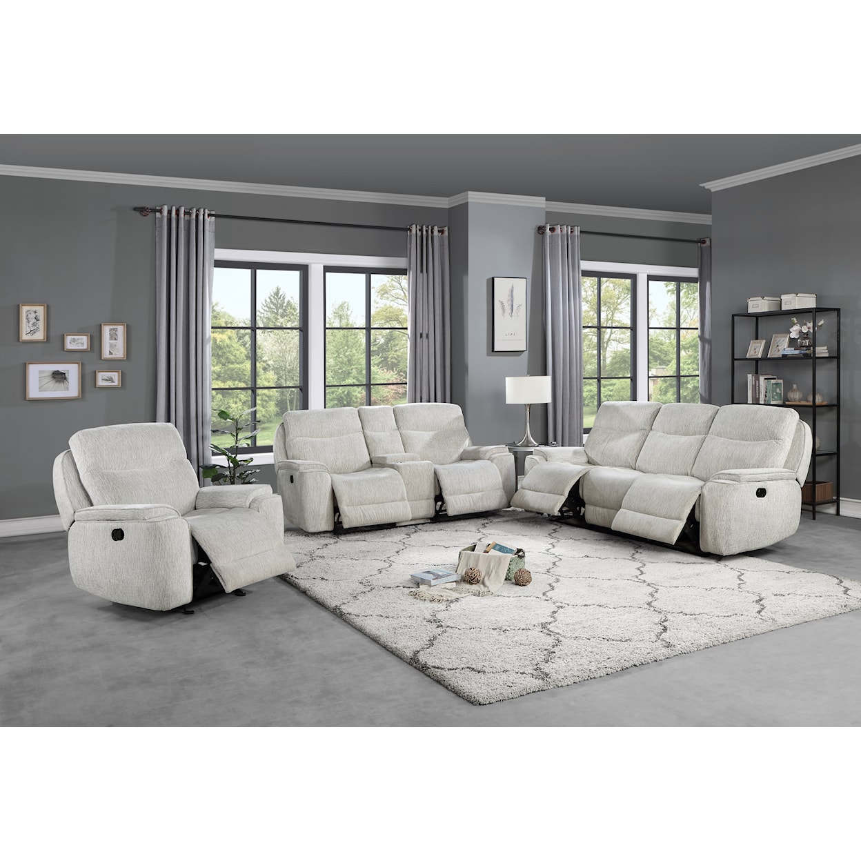 New Classic Lucerne Reclining Console Loveseat