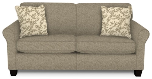 Transitional Full Sleeper Sofa with Accent Pillows