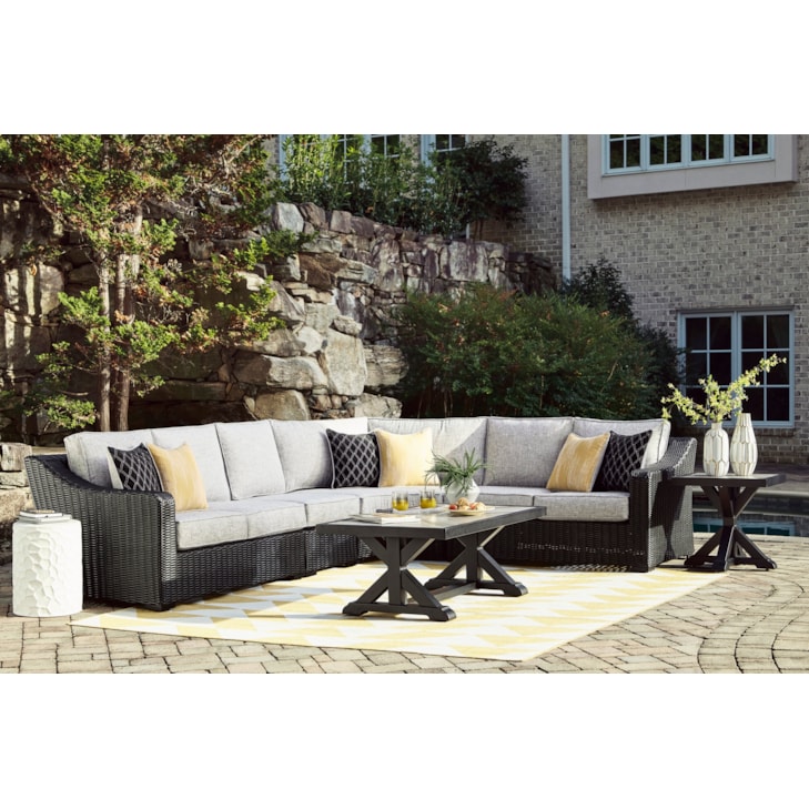 Wicker Beachcroft Piece Outdoor Sectional Beachcroft 4-Piece