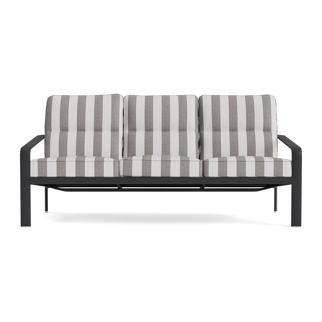 Brown Jordan Softscape Cushioned Aluminum Strap Sofa