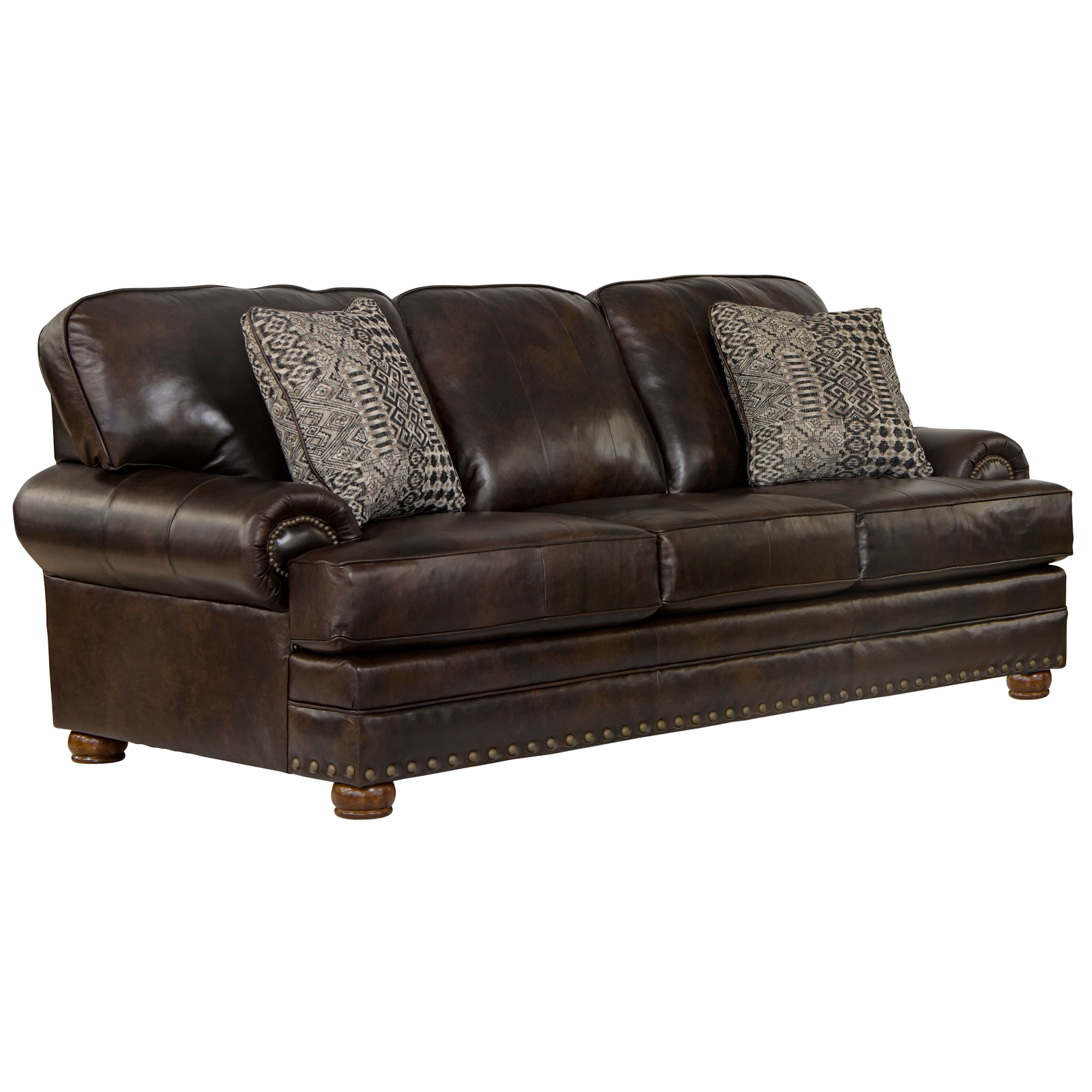 Jackson Furniture Roberto DE311 Traditional Cocoa Sofa with Nailhead ...