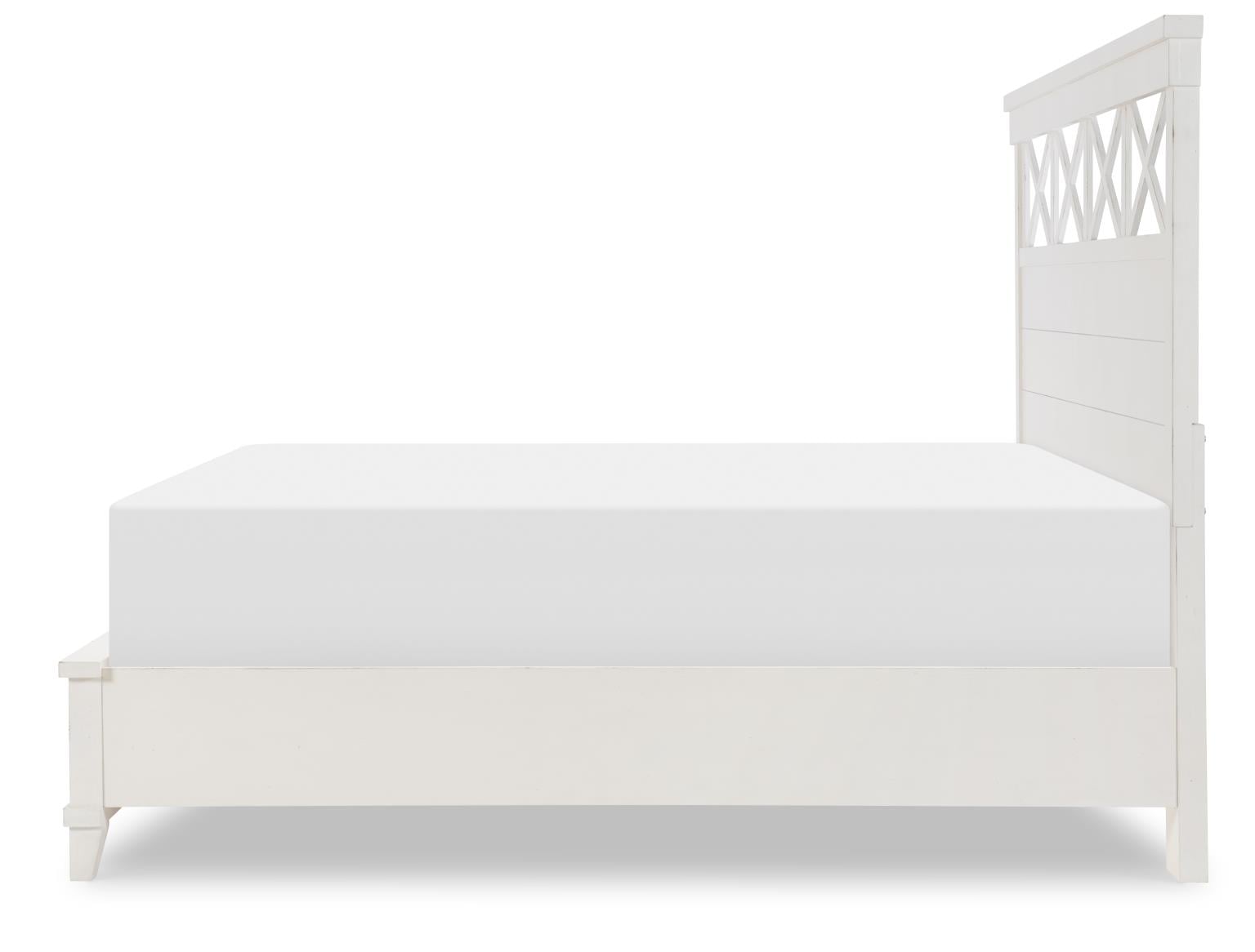 Queen Panel Bed with Storage Footboard