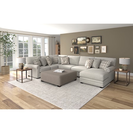 3-Piece Sectional Sofa with Ottoman