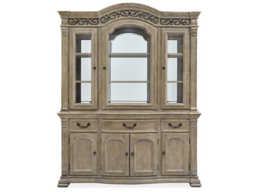 Transitional Buffet with Hutch with LED Lights