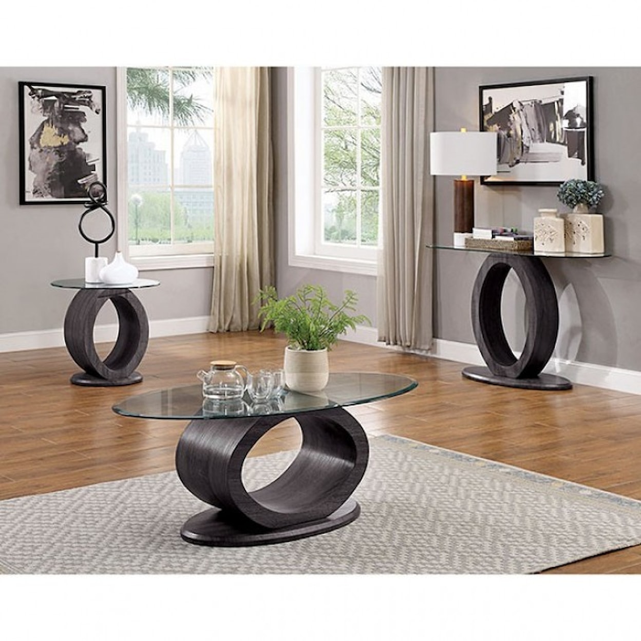 Furniture of America Lodia III Sofa Table
