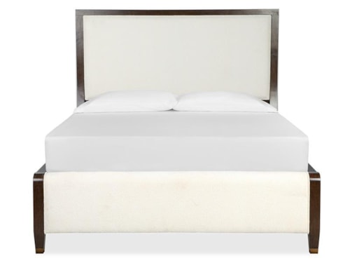 Transitional Queen Panel Upholstered Bed