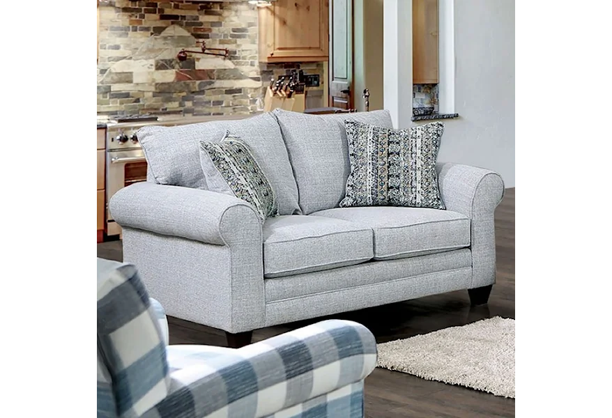Aberporth Loveseat by Furniture of America at Dream Home Interiors