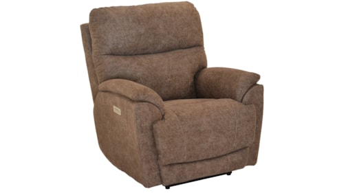 Casual Power Rocker Recliner with Power Lumbar Support and Power Headrest