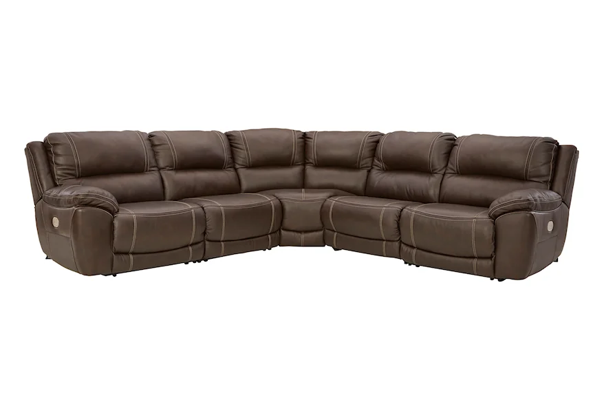 Dunleith 5-Piece Power Reclining Sectional by Signature Design by Ashley at Furniture Fair - North Carolina