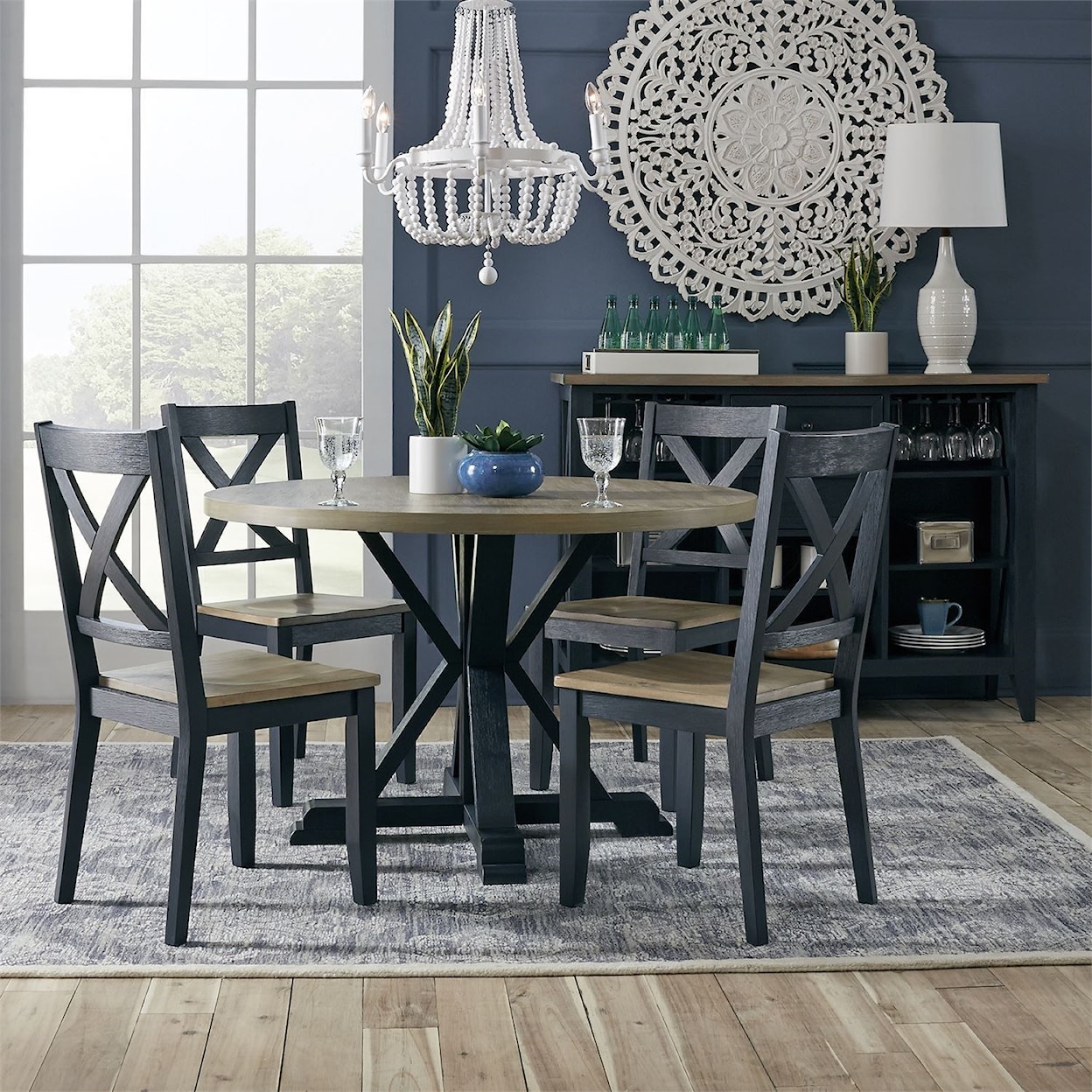 Liberty Furniture Lakeshore Single Pedestal Table