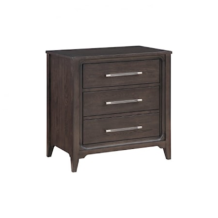 Contemporary 2-Drawer Nightstand with Ball Bearing Glides