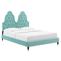 Tufted Performance Velvet Twin Platform Bed