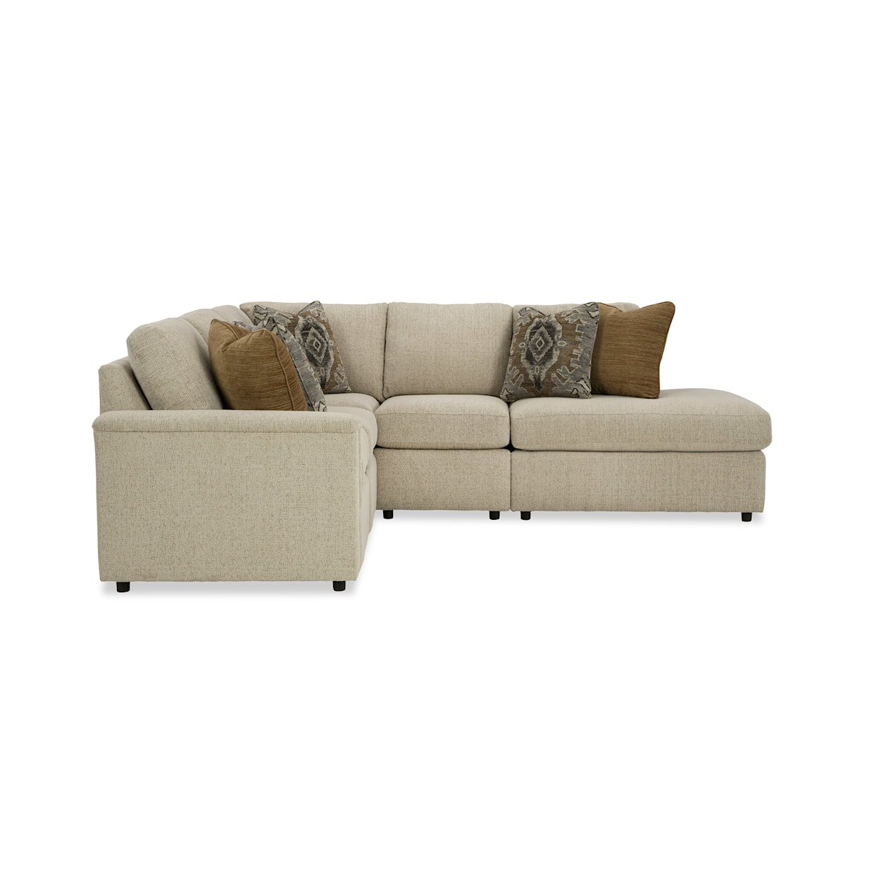 Hickorycraft 739050 5-Piece Sectional with Right Chaise