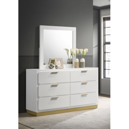 Caraway 6-Drawer Dresser w/ Mirror