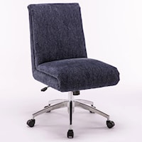 Contemporary Blue Armless Task Chair