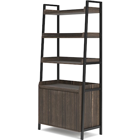 Contemporary 72" Bookcase with Lower Cabinet