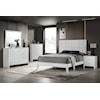 Crown Mark DENKER Queen Panel Bed - White