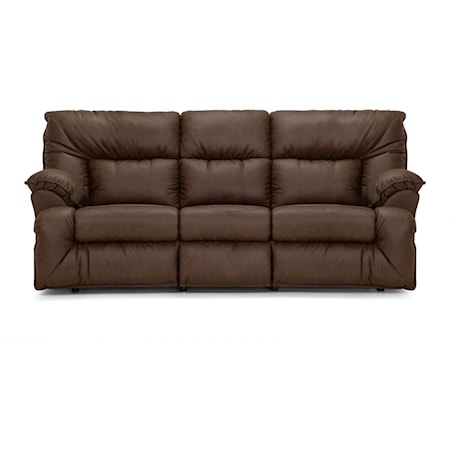 Casual Reclining Sofa with Drop-Town Table