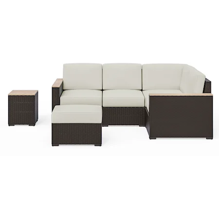 Outdoor Sectional and Ottoman Set