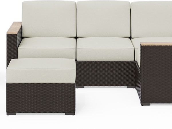 Outdoor Sectional and Ottoman Set