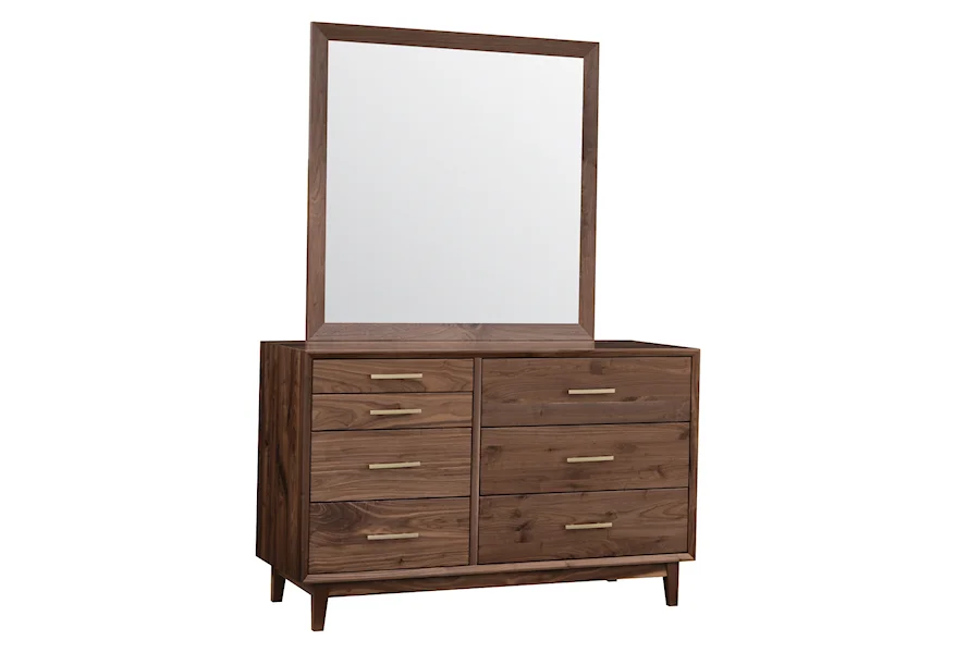 Palm Springs Dresser and Mirror Set by JF Hardwood Designs at Saugerties Furniture Mart