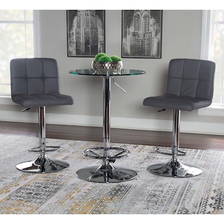 Contemporary Adjustable Height Pub Table Set