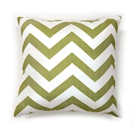 18" X 18" Pillow, Green Chevron (2/CTN)