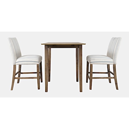 Dropleaf Counter Table w/(2) Uph Stools