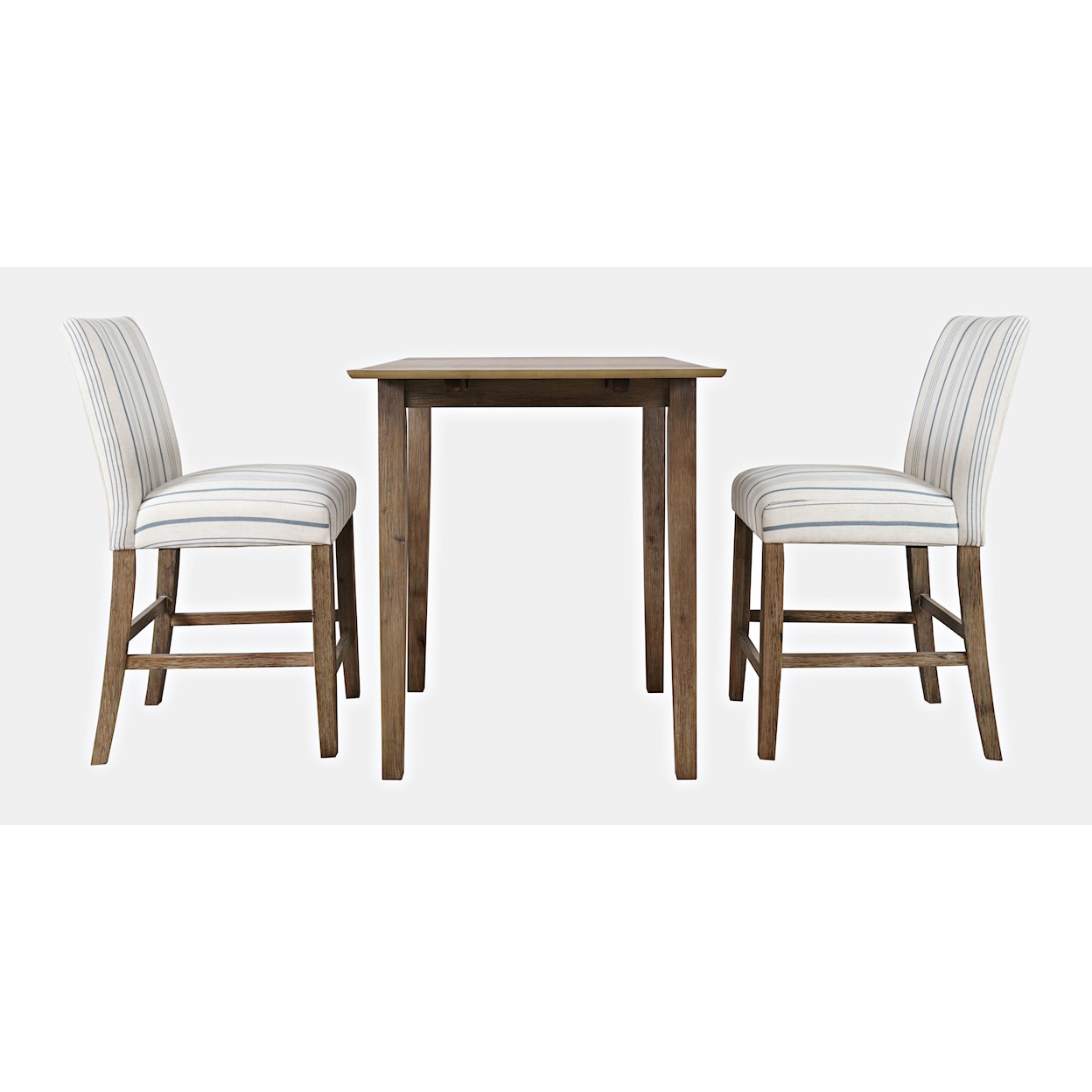 VFM Signature Eastern Tides Dropleaf Counter Table w/(2) Uph Stools