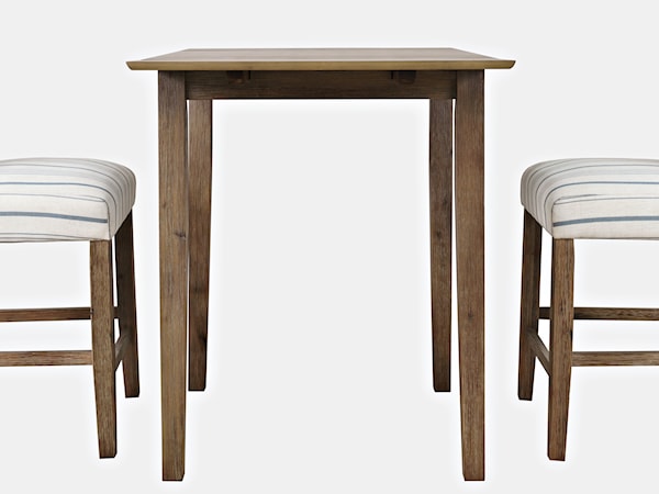 Dropleaf Counter Table w/(2) Uph Stools