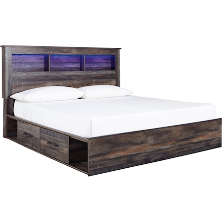 King Bookcase Bed Single Underbed Storage