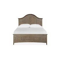Transitional California King Arched Storage Bed 
