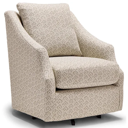 Contemporary Swivel Glider with Reversible Seat Cushion