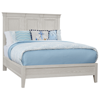 Rustic King Low-Profile Bed with Panel Headboard