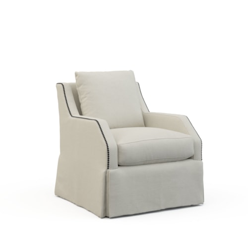 Transitional Chair with Loose Back Pillow