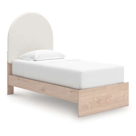 Twin Upholstered Panel Bed