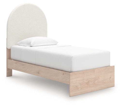 Twin Upholstered Panel Bed