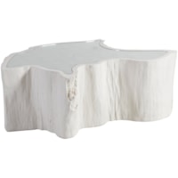 Contemporary Asymmetrical Cocktail Table with Glass Top