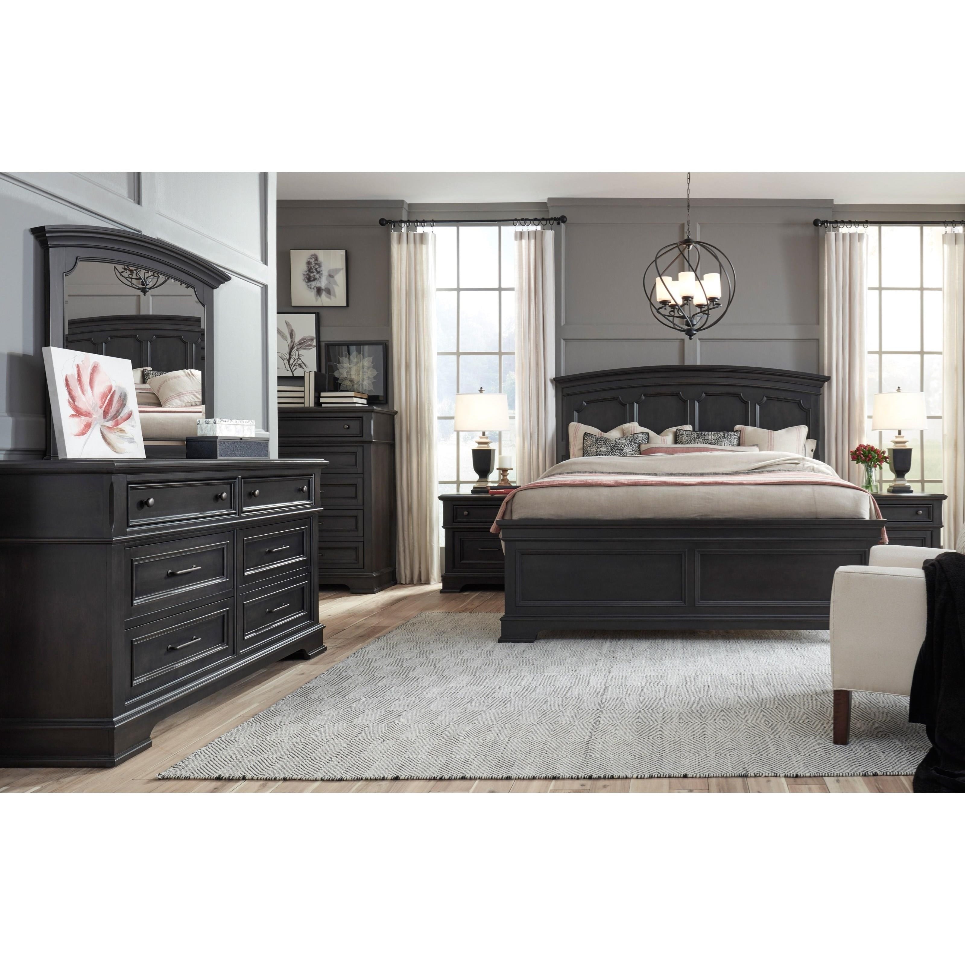 Legacy Classic Townsend N83404106K Transitional King Bed with Arched