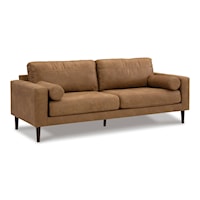 Sofa in Caramel Faux Leather