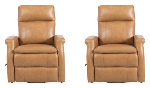 Contemporary Manual Swivel Glider Recliner (Set of 2)