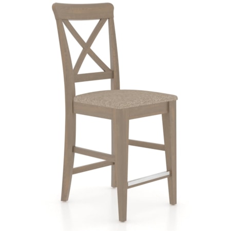 Upholstered fixed stool